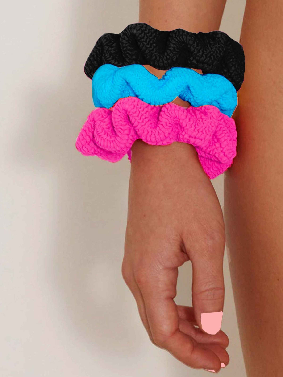 Crinkle Hair Scrunchie 3 Piece Set