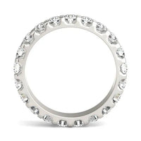 AGI Certified 2 CTW Round Lab Grown Diamond Eternity Band in 14K White