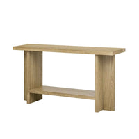 Vintage-Inspired and Ash Wood Veneer ConsoleTable with T-Leg