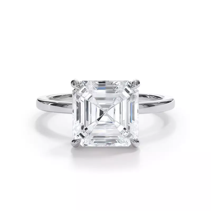 AGI Certified 2 CTW Lab-Grown Emerald Cut Diamond Solitaire Engagement