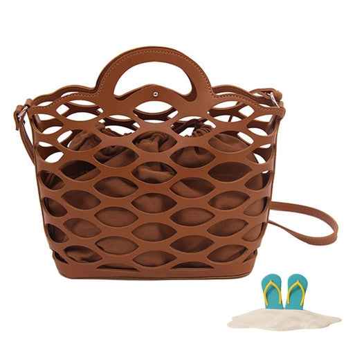 MEDIUM BEACH HAND BAG - large-capacity open beach tote ideal for pool and picnic by Snagva
