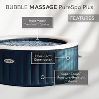 Purespa Bubble Massage Spa Set For Six With Contoured Headrests And