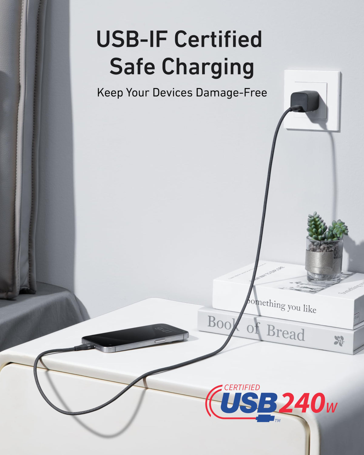 Anker USB-C to USB-C Cable 240W braided - product view 6