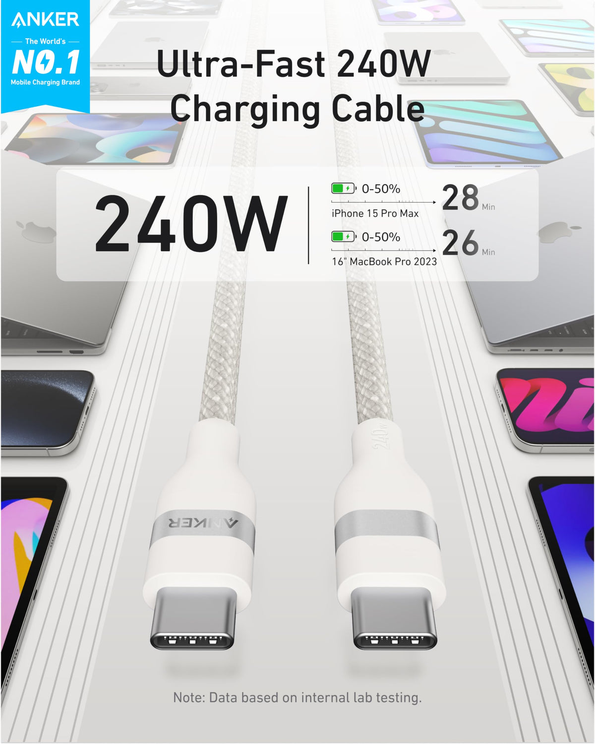 Anker USB-C to USB-C Cable 240W - product view 2