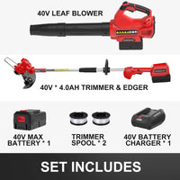 40V String Trimmer & Edger + 40V Leaf Blower Combo Kit with 4.0Ah Battery PS76500C product image for Snagva.
