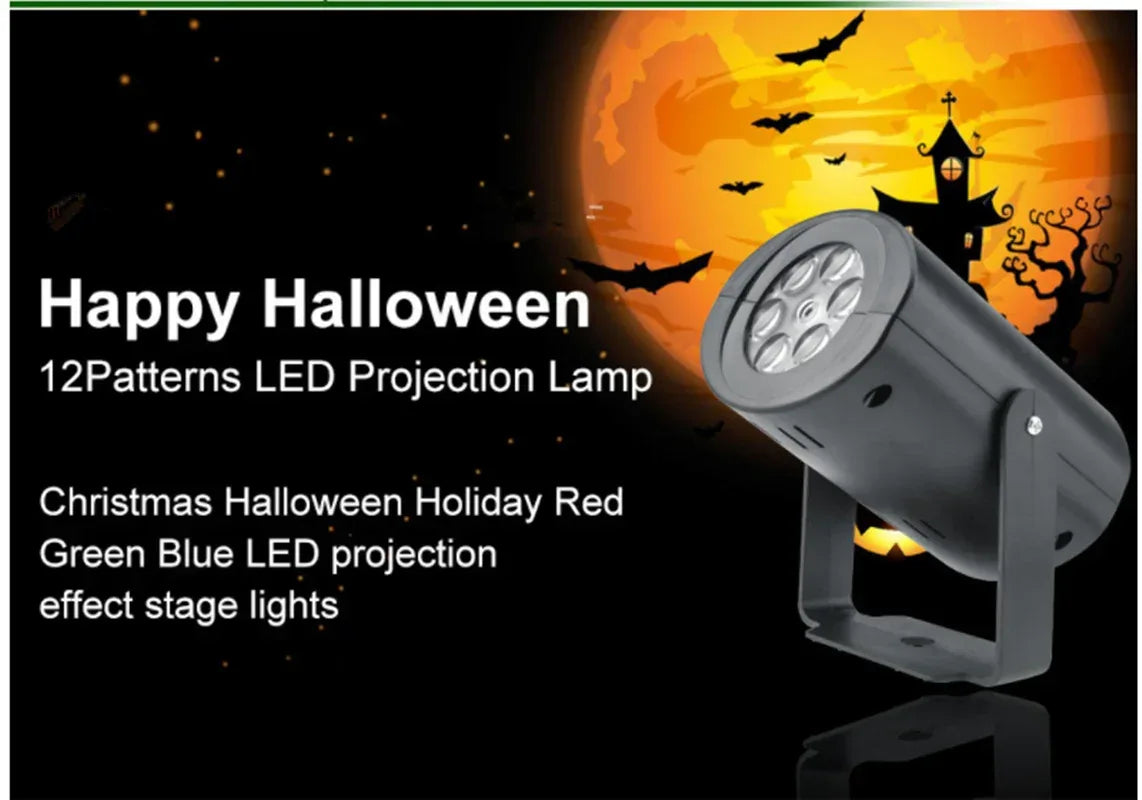 Christmas Pattern LED Laser Projector Colorful Projector - Snagva