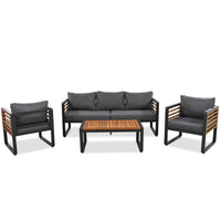 Large Size 4-pieces Outdoor Furniture sofa for 5 Person Conversation