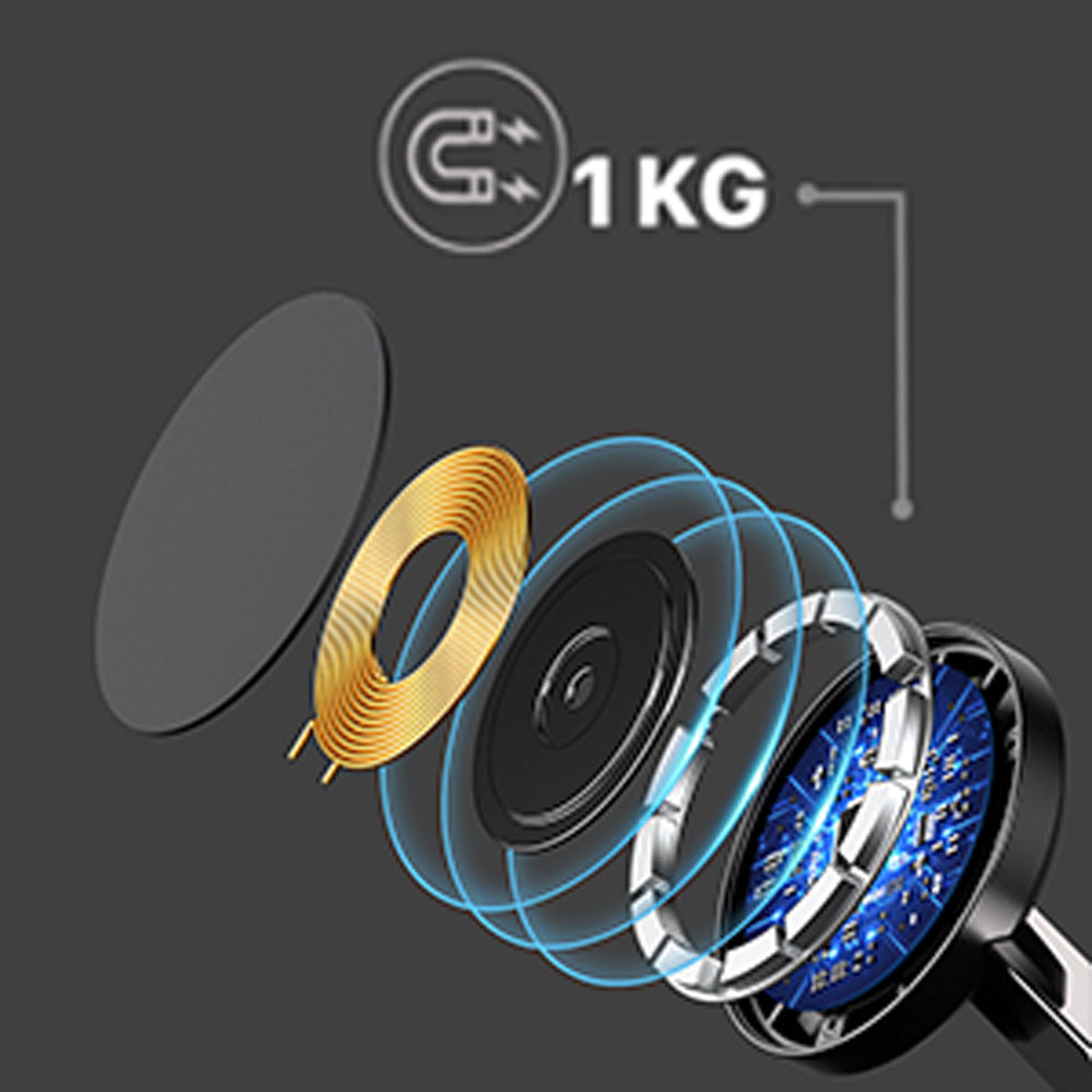 4-in-1 aluminum alloy magnetic wireless charger stand with LED lamp for smartphone, wireless earbuds, and smartwatch
