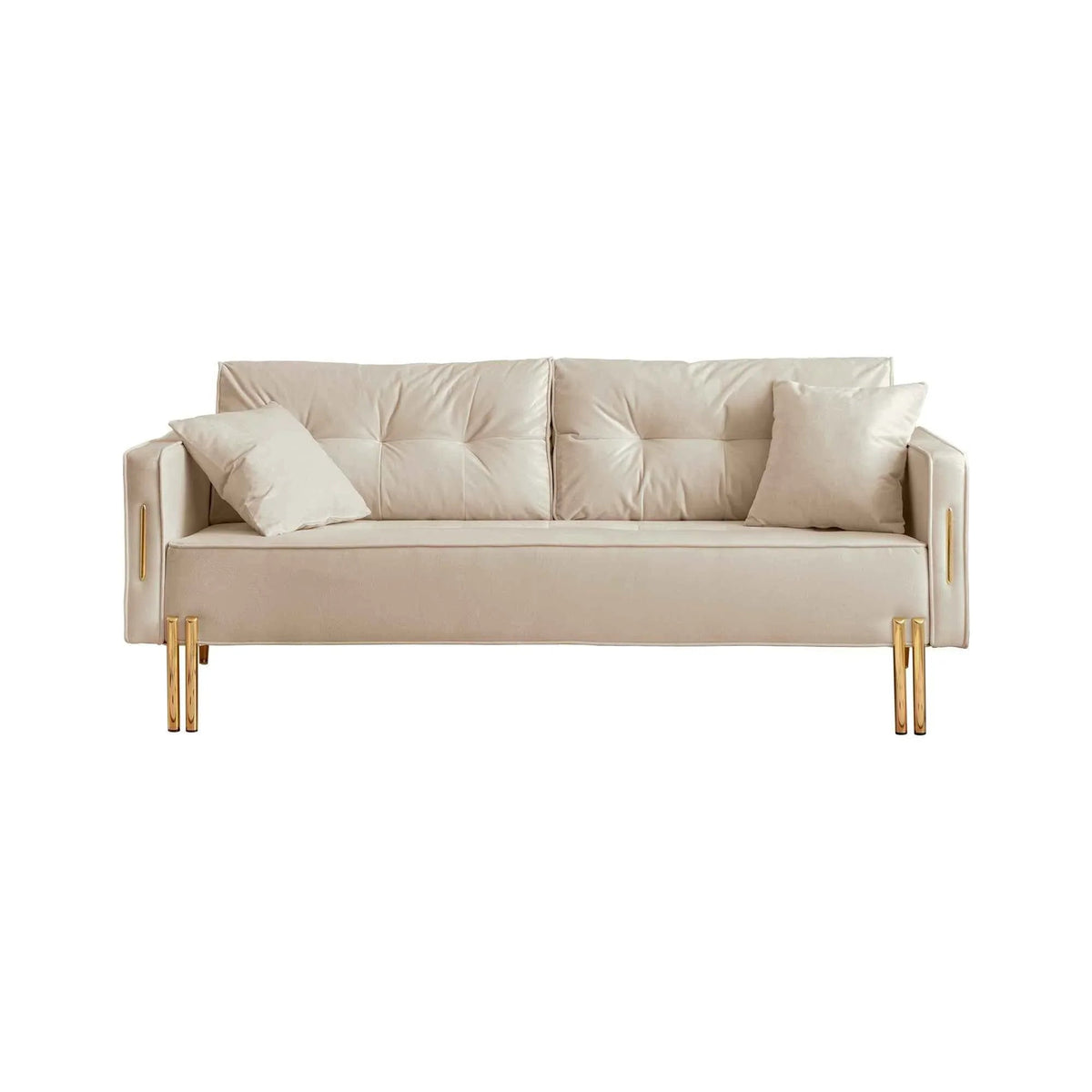 70" Velvet Sofa Couch Luxury Modern Upholstered 3-Seater sofa with 2