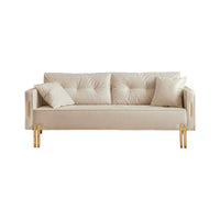70" Velvet Sofa Couch Luxury Modern Upholstered 3-Seater sofa with 2