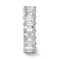 6 1/4 CTW Emerald Lab Grown Diamond Couture Classic Eternity Ring 14K