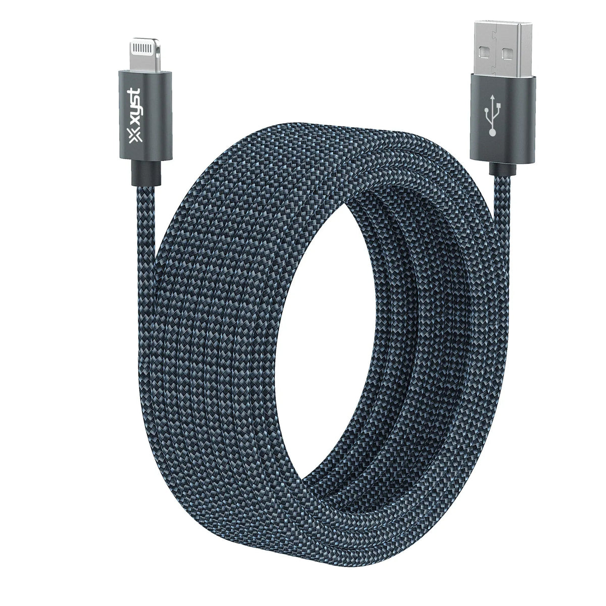 Xyst Charge and Sync USB to Lightning Braided Cable 10Ft - Snagva