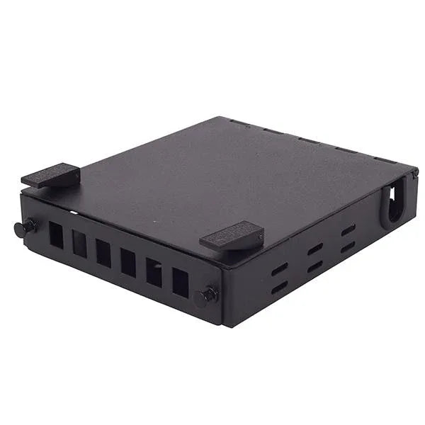 FOBOT LC 6 Port wall mount fibre optic patch panel showing multiple cable entries and rugged enclosure