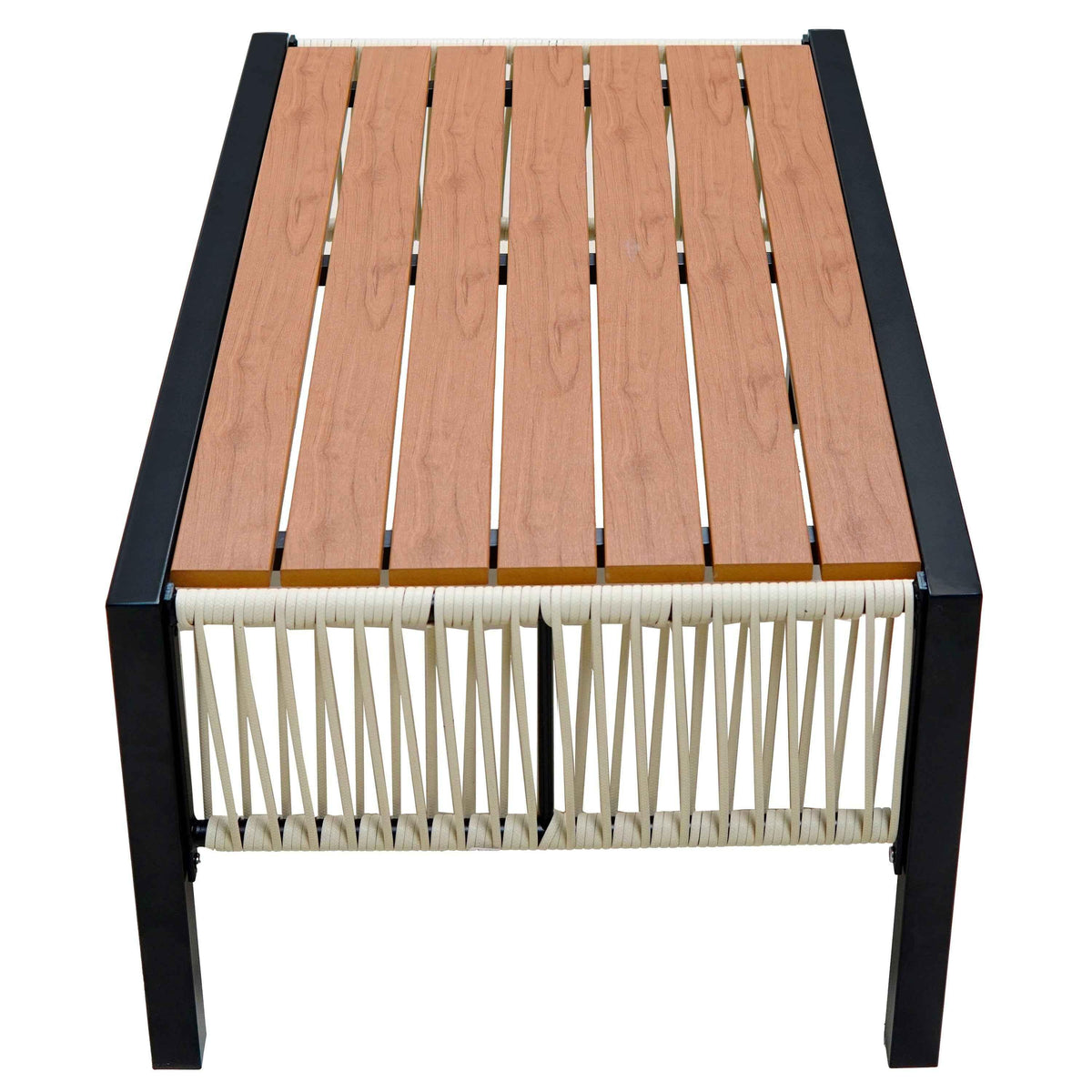 Multi-person Outdoor Iron Sofa Set with A table, Rattan Decoration,