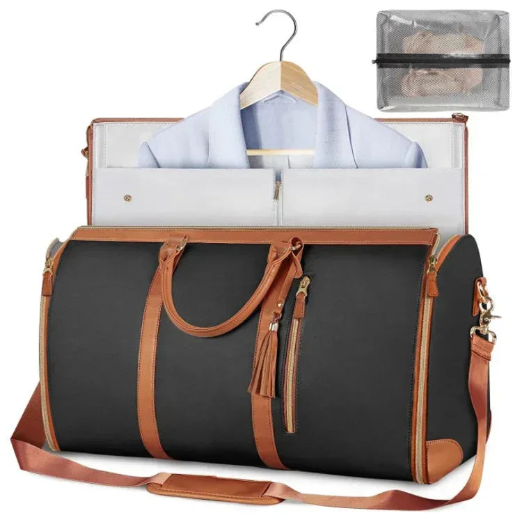 Large Capacity Travel Duffle Bag Women's Handbag Folding Suit Bag Waterproof Clothes Totes - Snagva