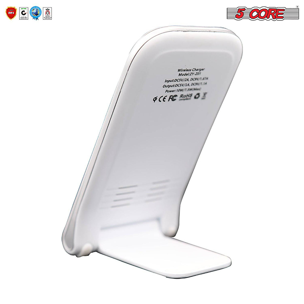 5 Core Wireless Charger 10W Max Fast Wireless Charging Pad Glass Top product image for TrustyMall.