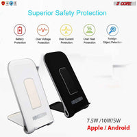 5 Core Wireless Charger 10W Max Fast Wireless Charging Pad Glass Top