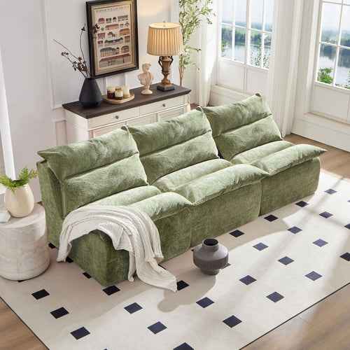 3 Seat Chair Sofa Lounge Chair With Backrest Fully Compressed Sofa