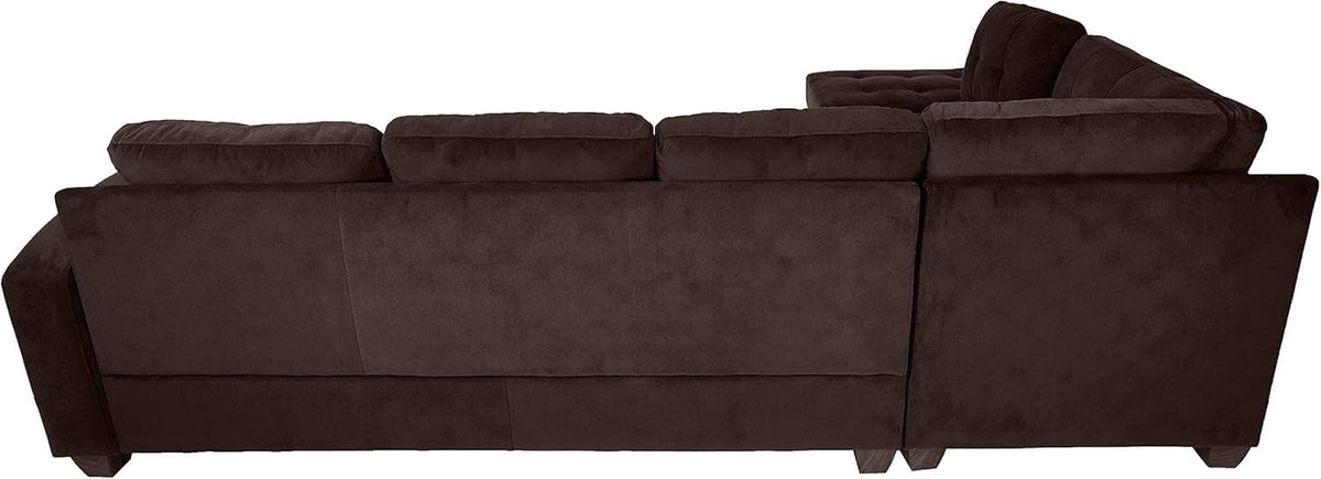 Emilio 2 Piece Reversible Sectional Sofa Chocolate