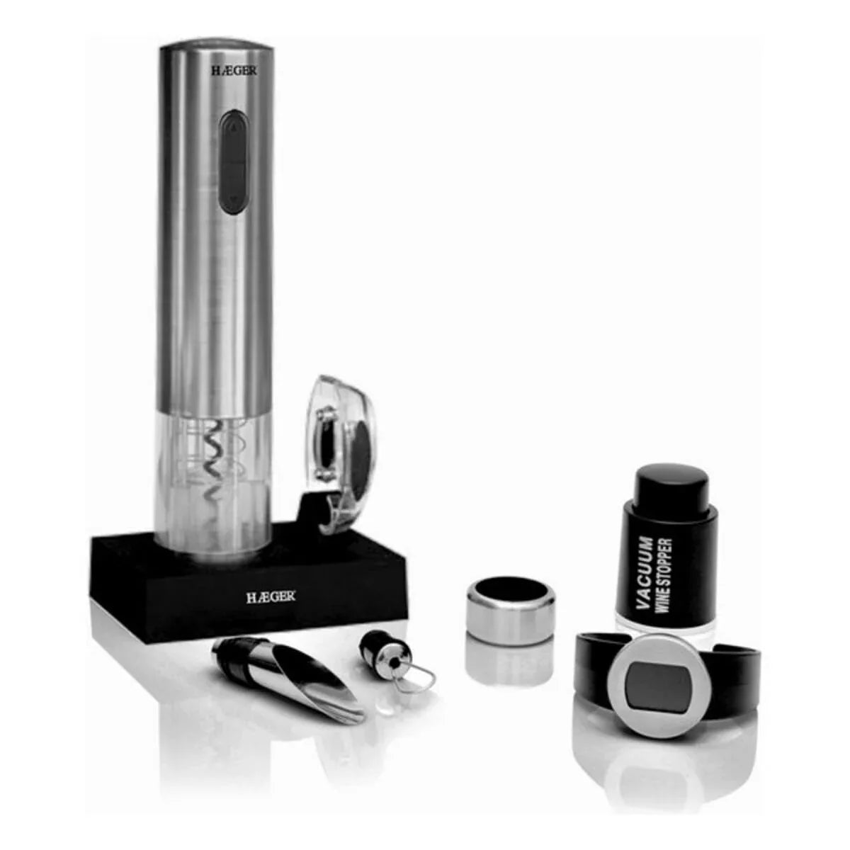 Electric corkscrew on white background diagonally positioned
