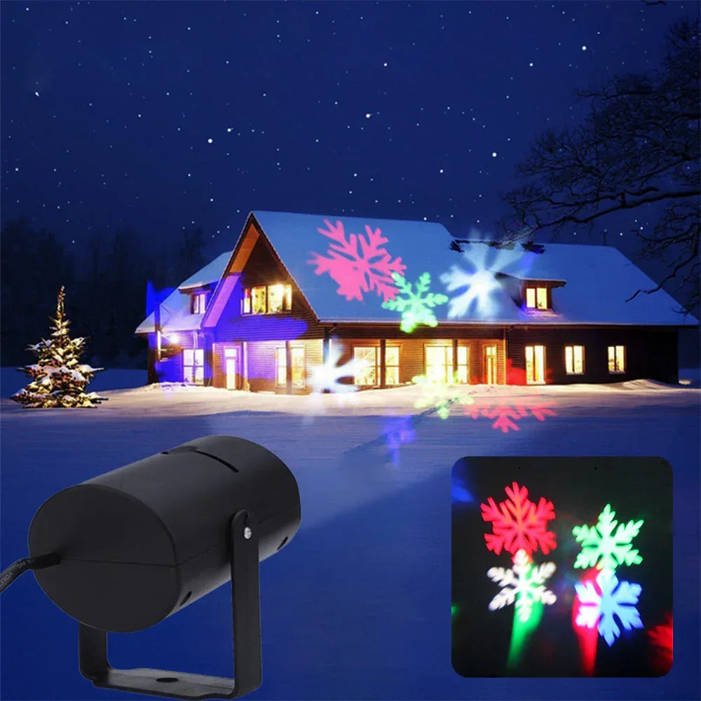 Christmas Pattern LED Laser Projector Colorful Projector - Snagva