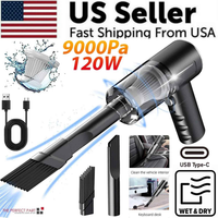 Compact cordless handheld vacuum cleaner in black, designed for portable cleaning in cars and small spaces.