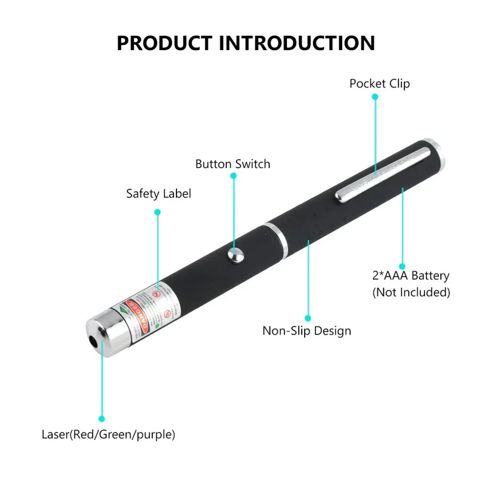 3 Packs 900Mile Laser Pointer Pen Green Blue Red Light Visible Beam - Snagva