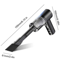 A compact cordless handheld vacuum cleaner with attachments, suitable for cleaning car interiors and small spaces.