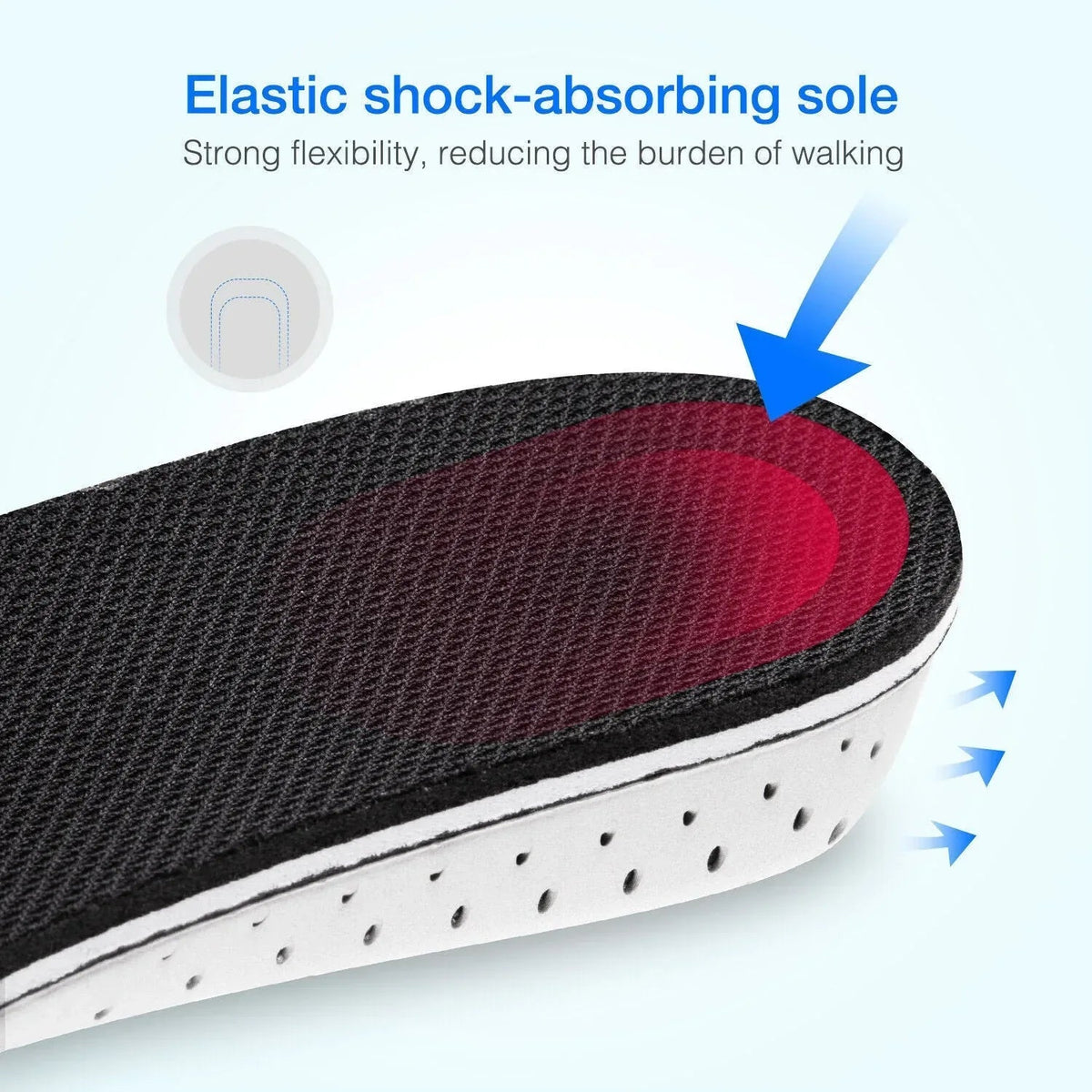 Men Women Invisible Height Increase Insoles Heel Lift Taller Shoe - Snagva