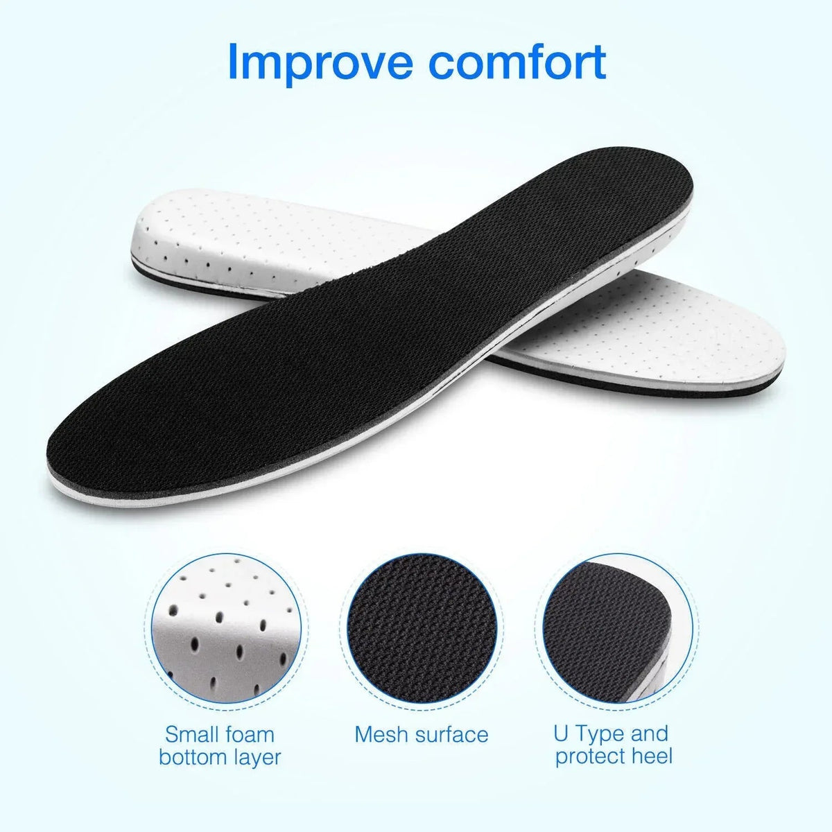 Men Women Invisible Height Increase Insoles Heel Lift Taller Shoe - Snagva