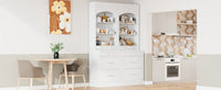 Modern 83.7inch High Kitchen Pantry, Freestanding Tall Kitchen Hutch
