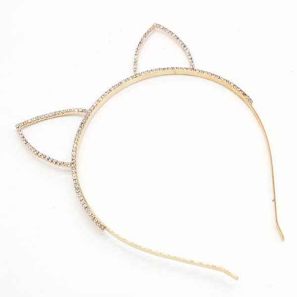 RHINESTONE CAT EARS HEADBAND
