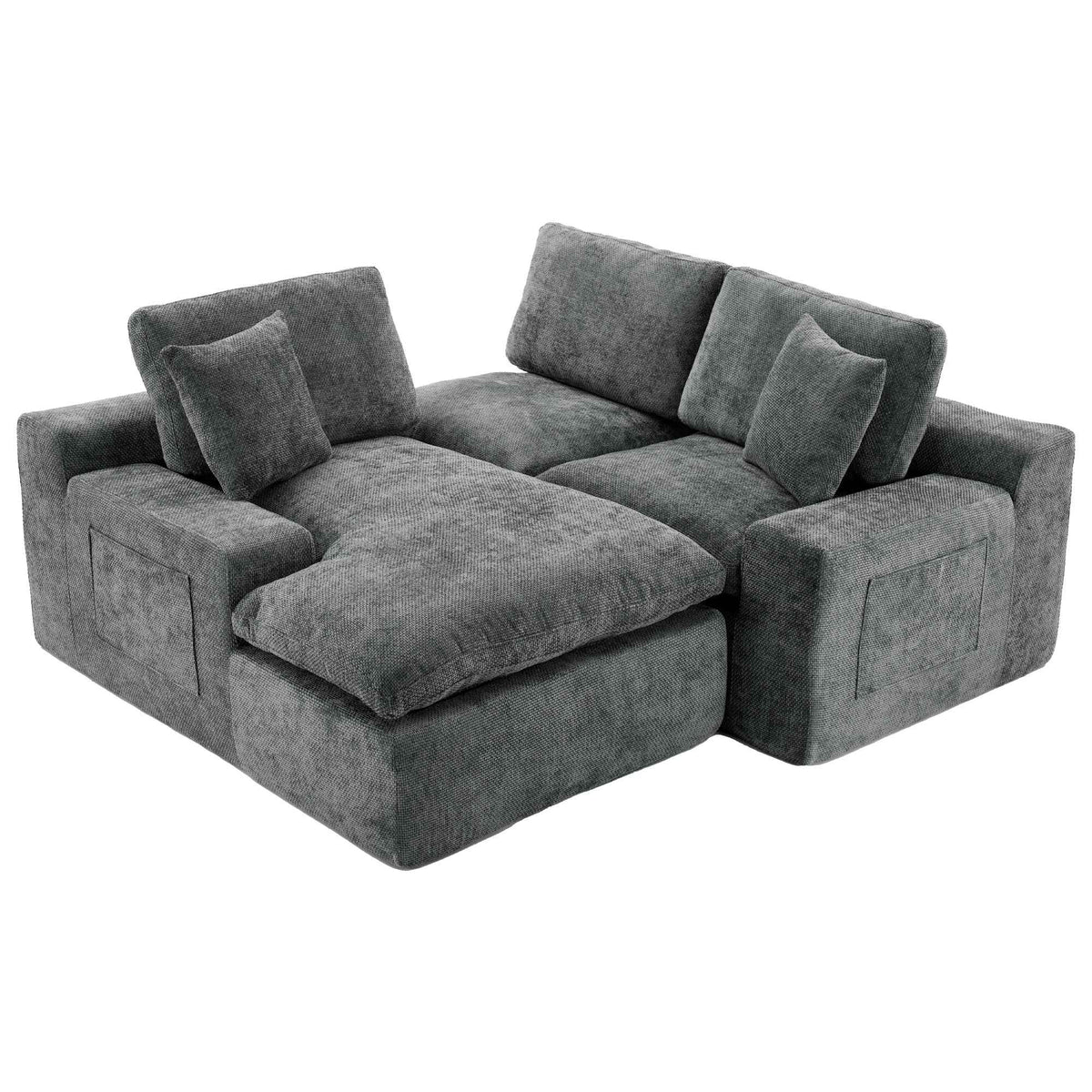 Cloud Sectional Sofa 107.9' Upholstered Sofa Couch with Double-layer