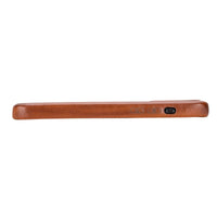 Interior view of the iPhone case lined with soft suede material for screen protection