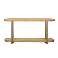 Modern Minimalist Ash Veneer Entryway Table with Streamlined Desktop