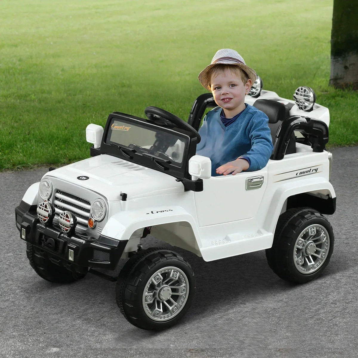 Aosom 12V Kids Electric Ride On Toy Truck Jeep Car With Remote Control - Snagva