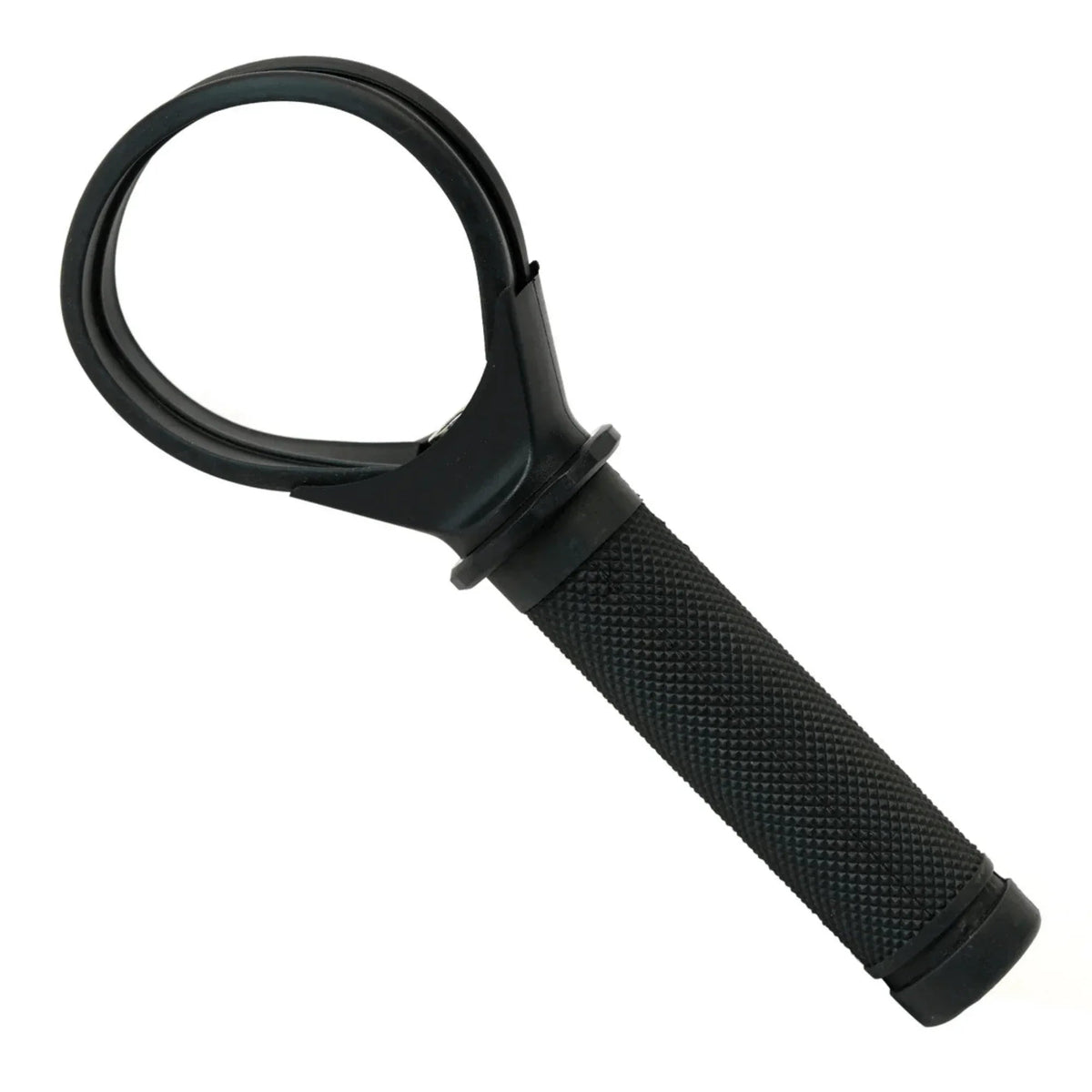 Close-up of DFX Gyro Converter's ergonomic handle for forearm strength training equipment.