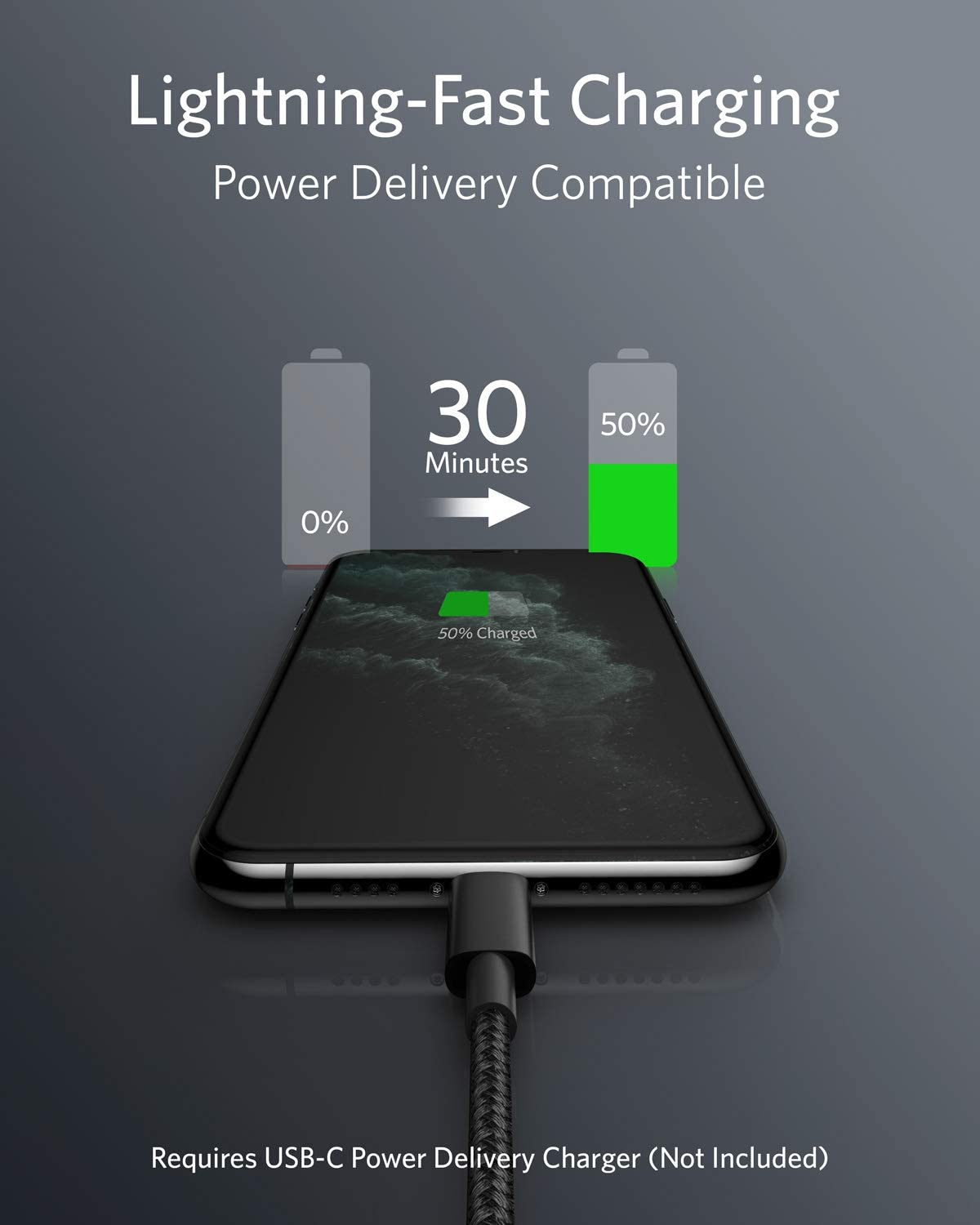 Anker 331 USB-C to Lightning Cable - product view 2