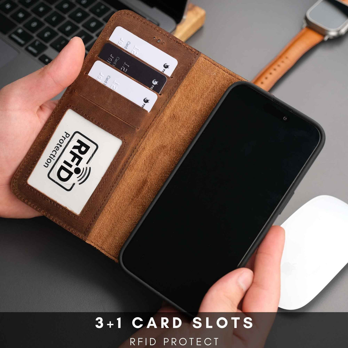 Casper Leather iPhone 14 Wallet Case | MagSafe