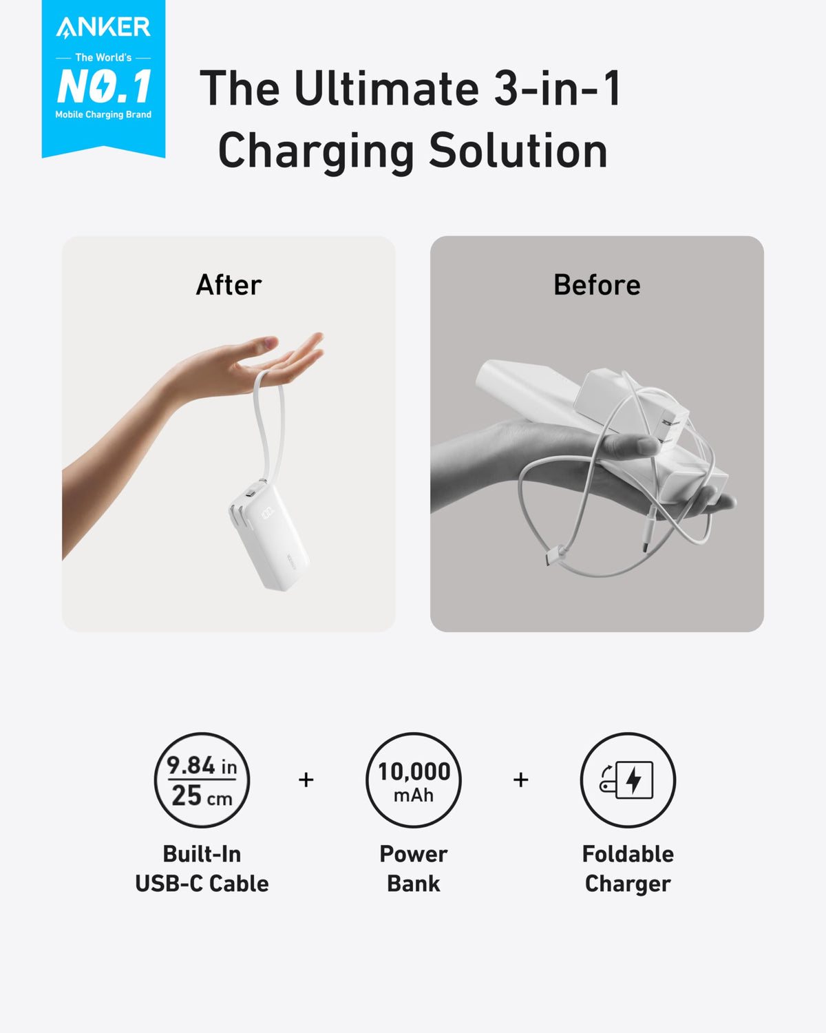 Anker Power Bank 10K Fusion - product view 2