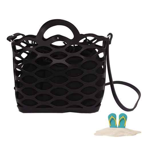 MEDIUM BEACH HAND BAG - beach tote with removable crossbody strap and inner pouch by Snagva