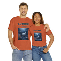Autumn is coming: Fall Vibes T-shirts | Deer Drinking Brook Leaves Cha