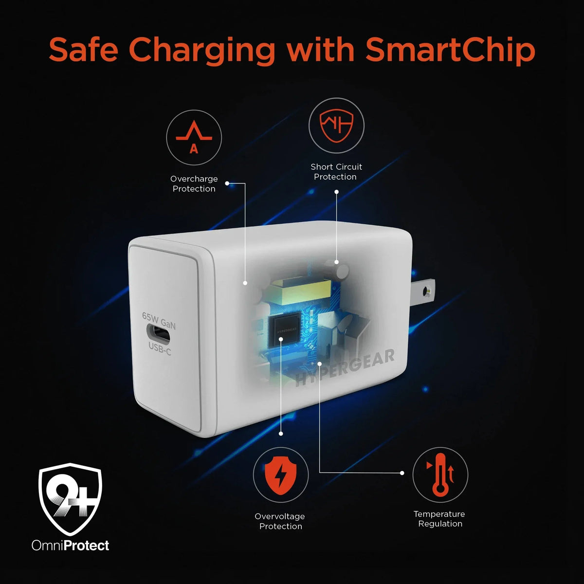 HyperGear SpeedBoost 65W USB-C PD PPS GaN Laptop Charger - Snagva