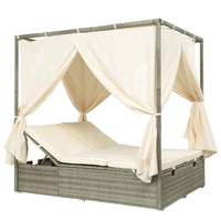 Adjustable Sun Bed With Curtain,High Comfort,With 3 Colors