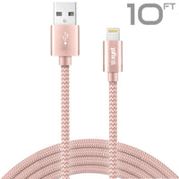 Xyst Charge and Sync USB to Lightning Braided Cable 10Ft - Snagva