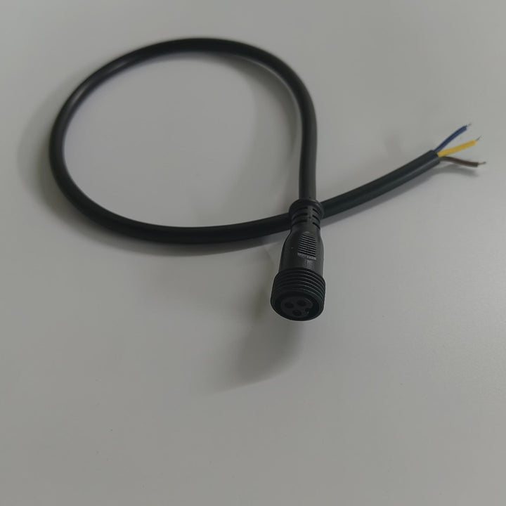 Female 3-pin Ray Wu pigtail connector with three wire leads