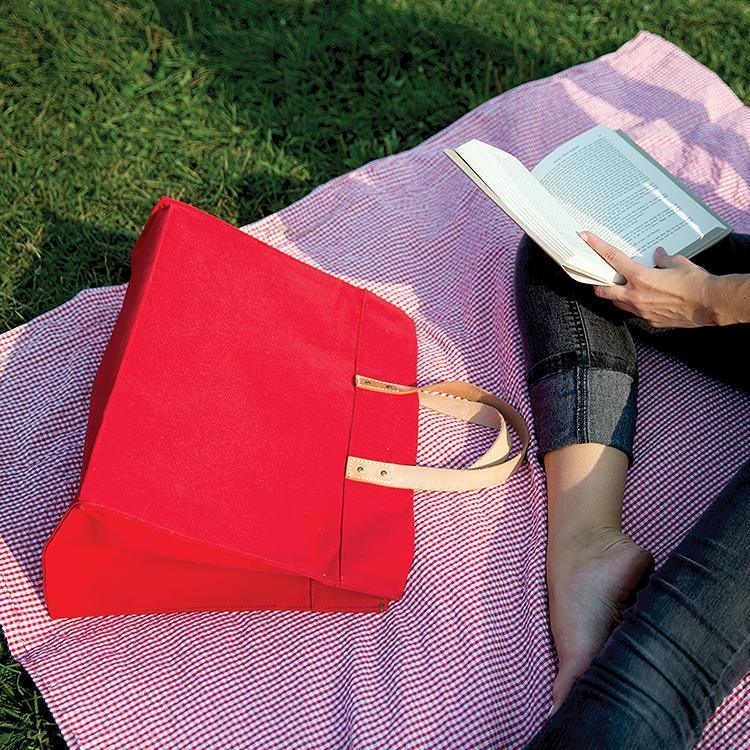 Box Tote Bag Canvas and Leather - Snagva