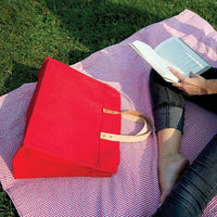 Box Tote Bag Canvas and Leather - Snagva