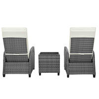 Outdoor Rattan Two-person Combination With Coffee Table, Adjustable,