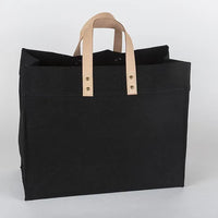 Box Tote Bag Canvas and Leather - Snagva